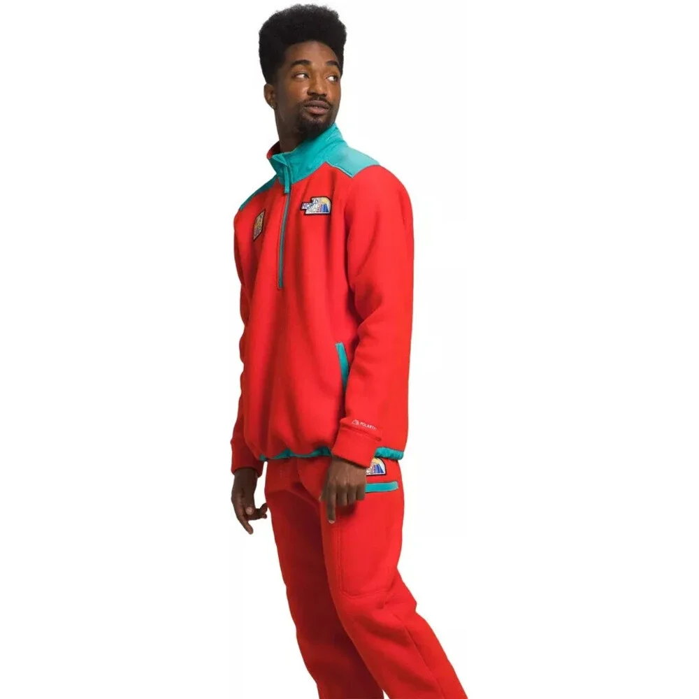 The North Face Alpine Polartec 200 Sweatshirt Men's Small Red 1/4 Zip SGN1619